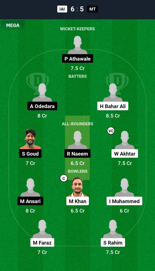 IAI vs MT Dream11