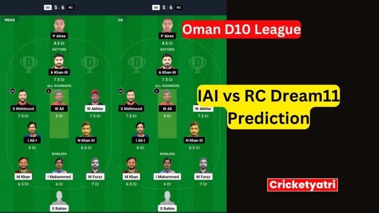 IAI vs RC Dream11