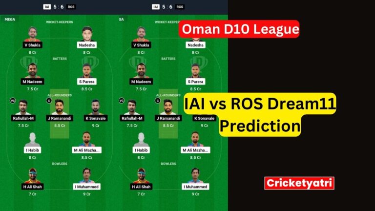 IAI vs ROS Dream11