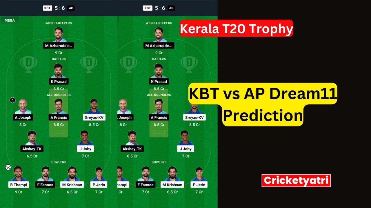 KBT vs AP Dream11