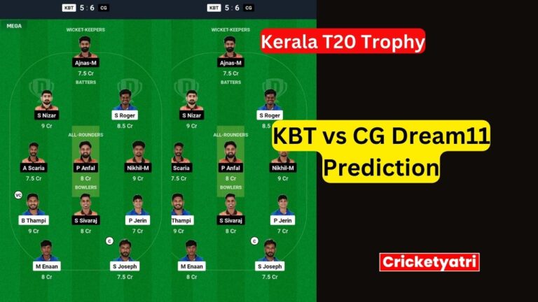 KBT vs CG Dream11