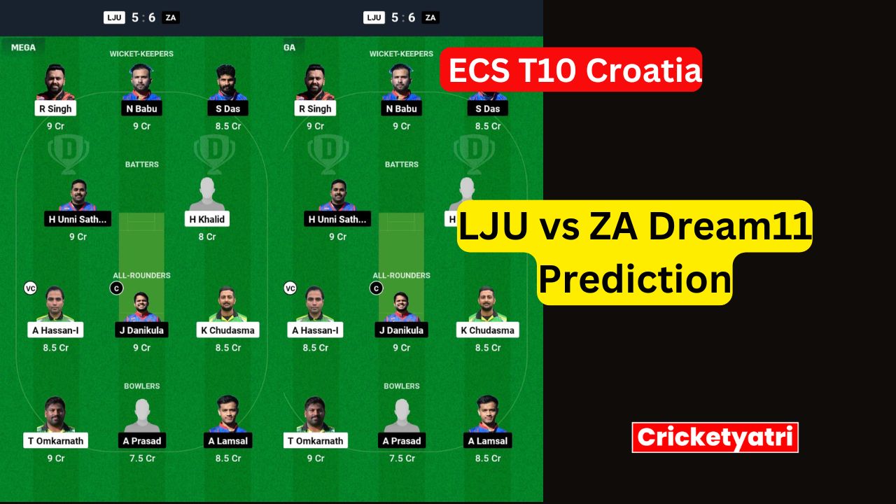 LJU vs ZA Dream11