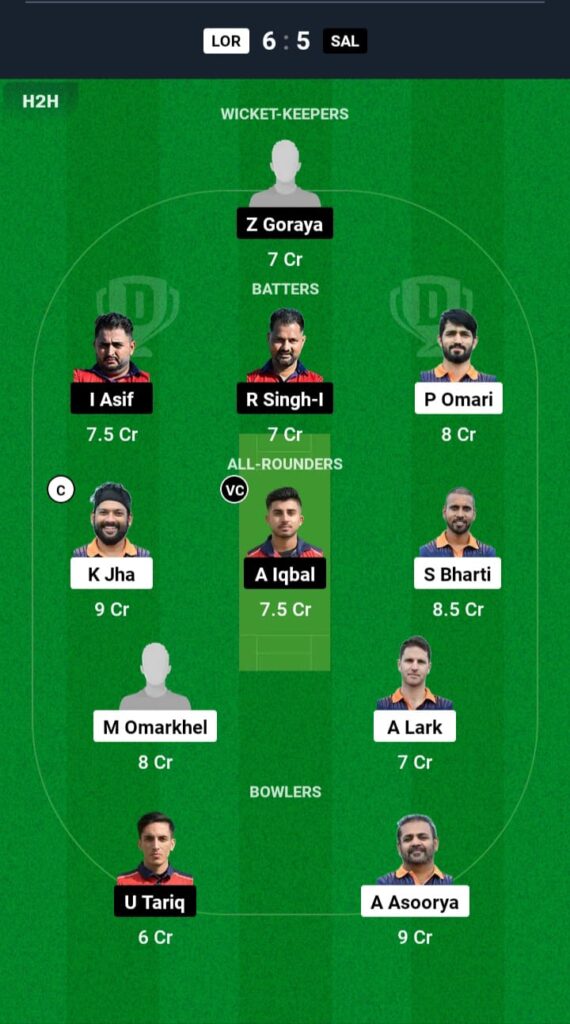 LOR vs SAL Dream11