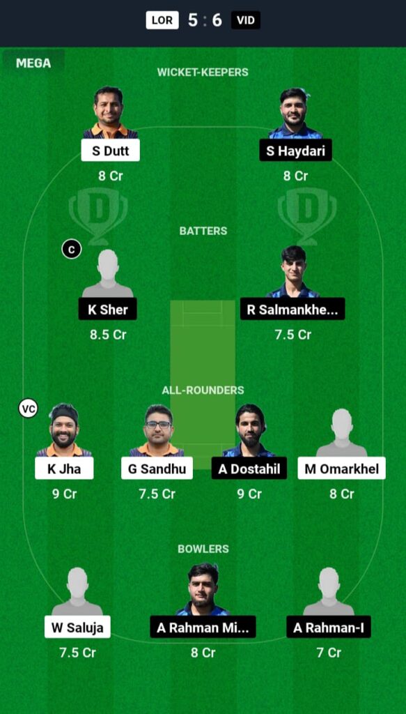 LOR vs VID Dream11