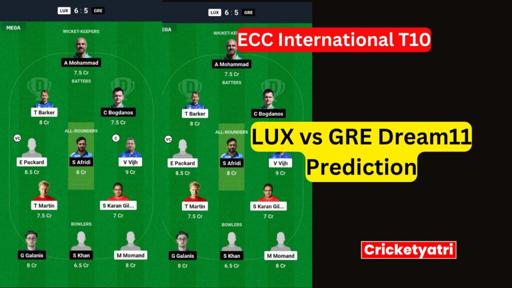 LUX vs GRE Dream11