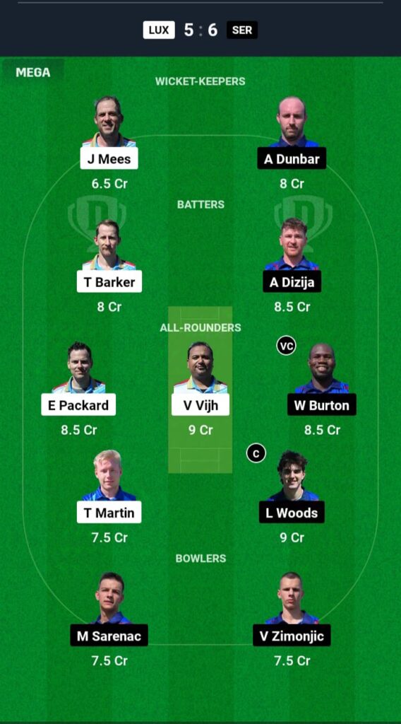 LUX vs SER Dream11 