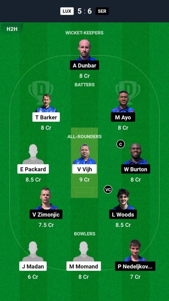 LUX vs SER Dream11