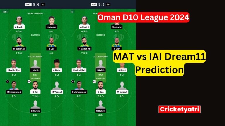 MAT vs IAI Dream11