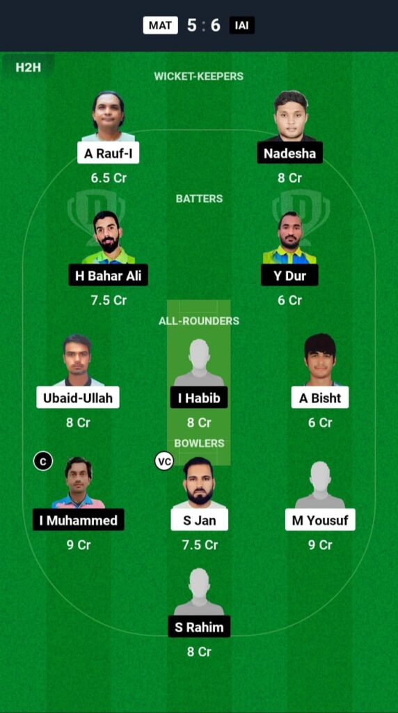 MAT vs IAI Dream11