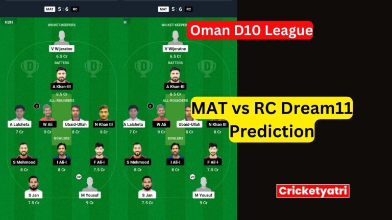 MAT vs RC Dream11