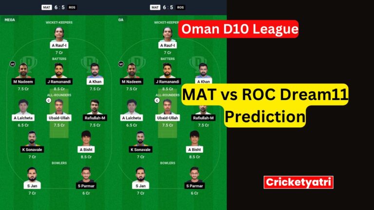 MAT vs ROC Dream11