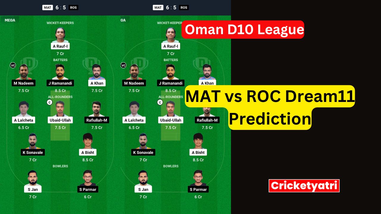 MAT vs ROC Dream11