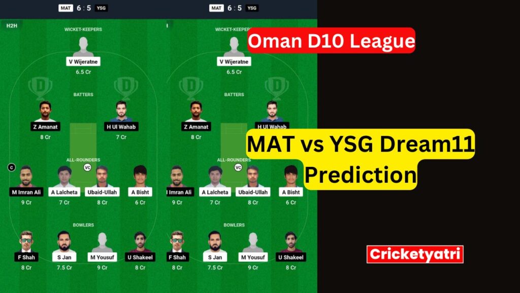 MAT vs YSG Dream11