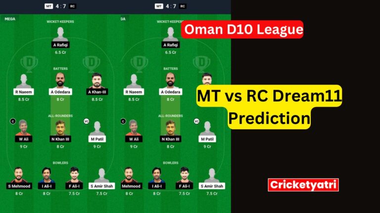 MT vs RC Dream11