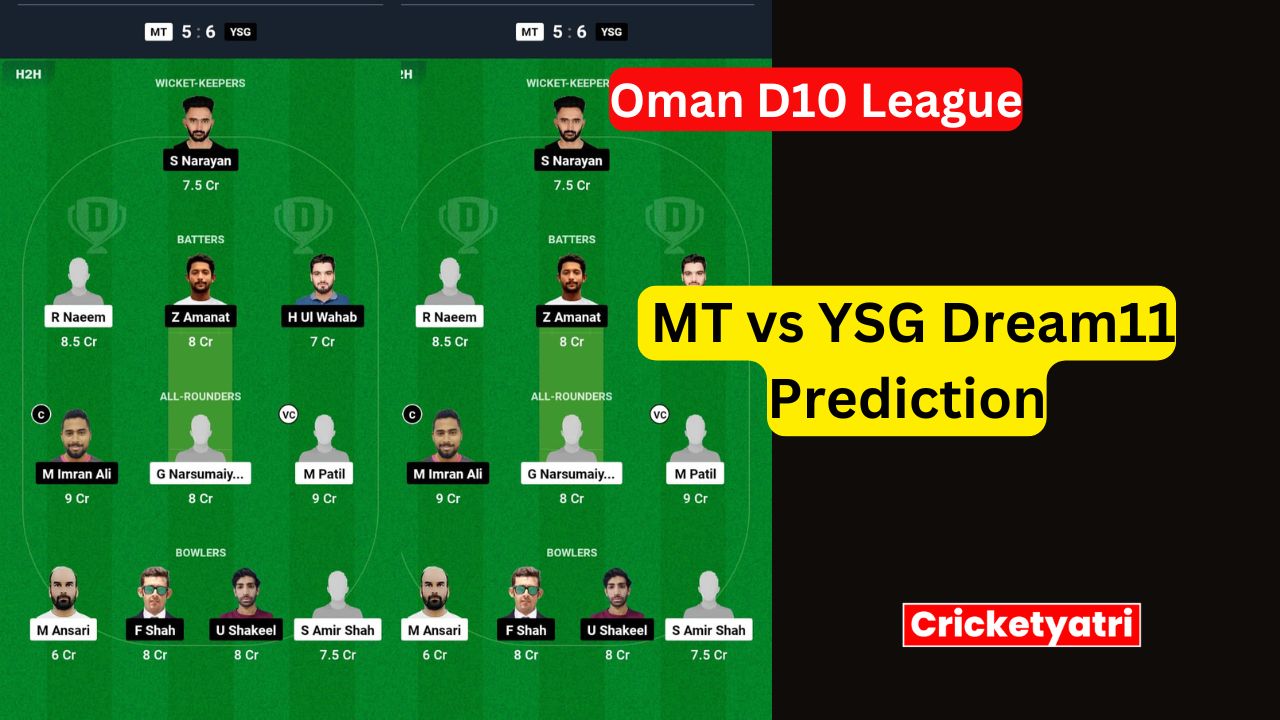 MT vs YSG Dream11