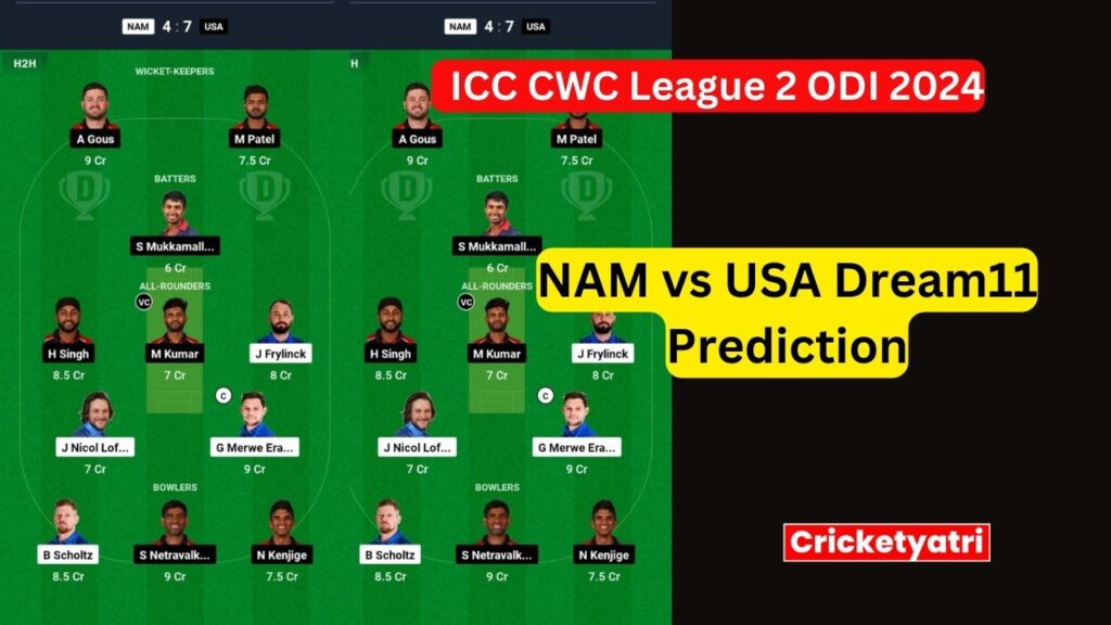 NAM vs USA Dream11