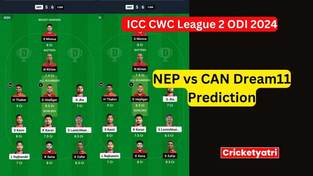 NEP vs CAN Dream11