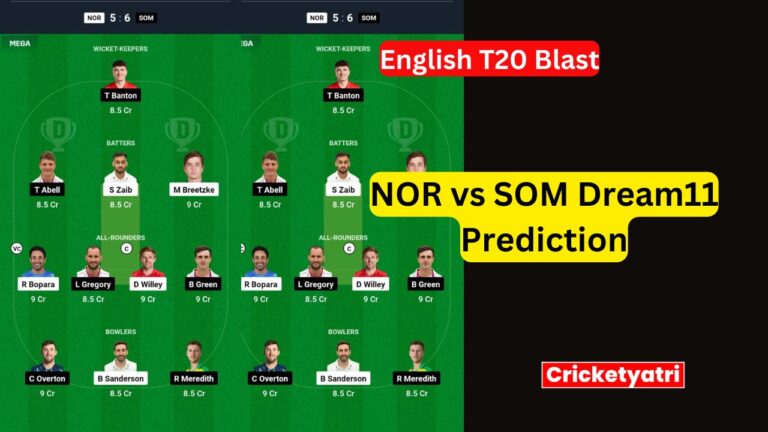 NOR vs SOM Dream11