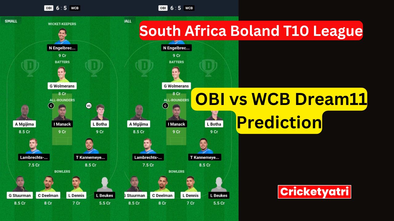 OBI vs WCB Dream11