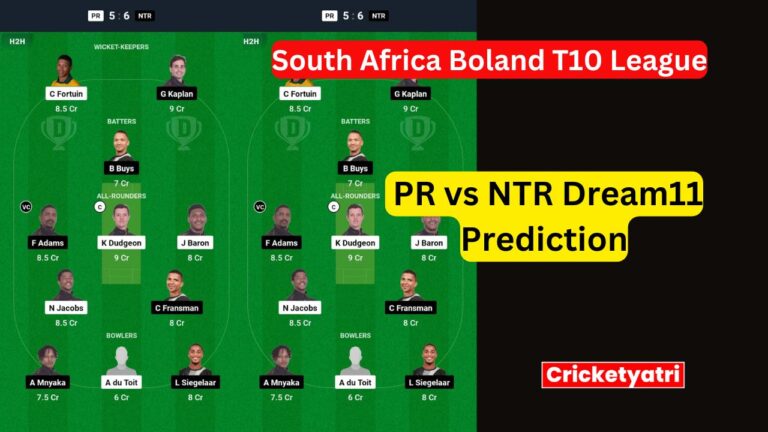 PR vs NTR Dream11