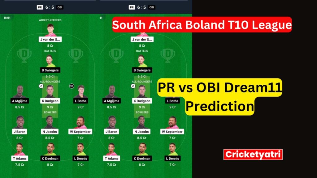 PR vs OBI Dream11