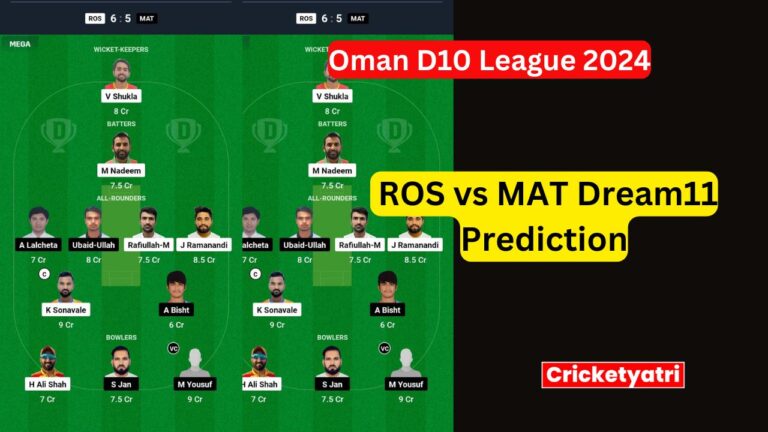 ROS vs MAT Dream11