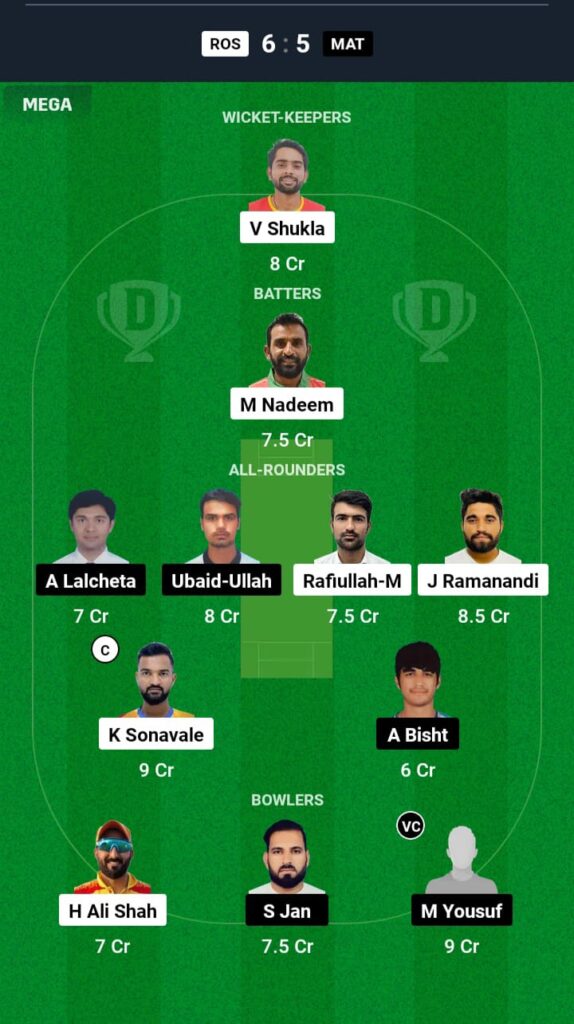 ROS vs MAT Dream11