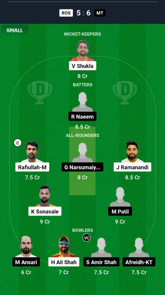 ROS vs MT Dream11