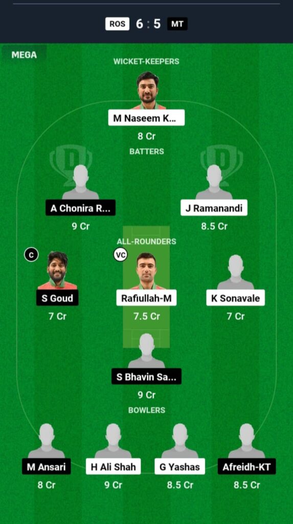 ROS vs MT Dream11