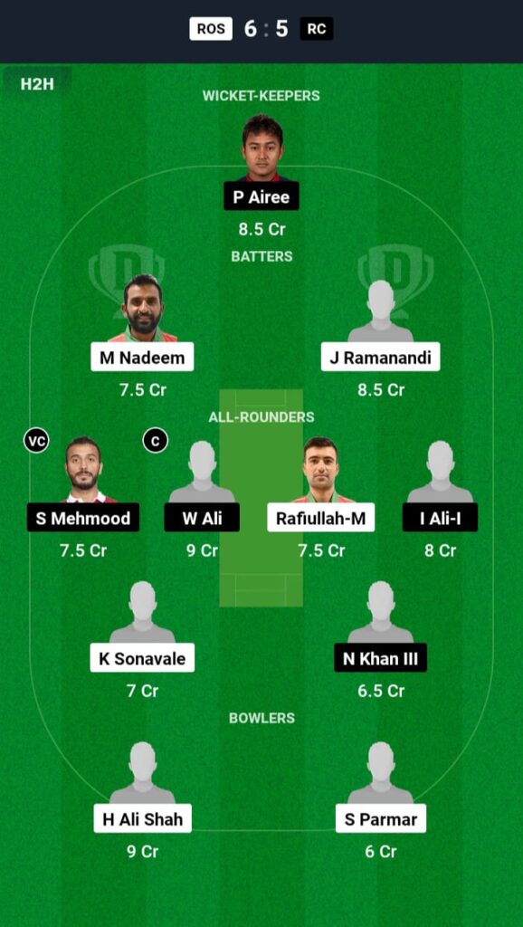 ROS vs RC Dream11