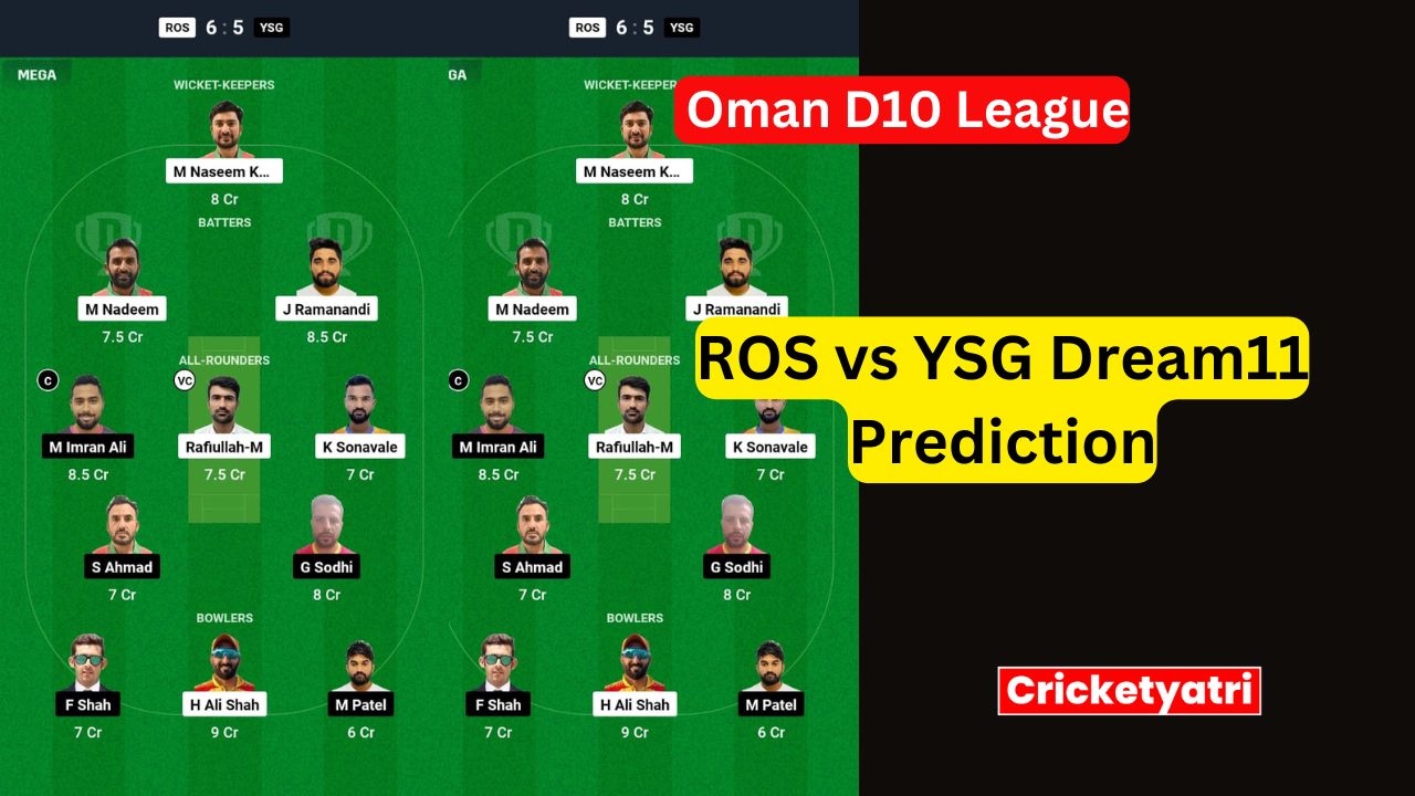 ROS vs YSG Dream11