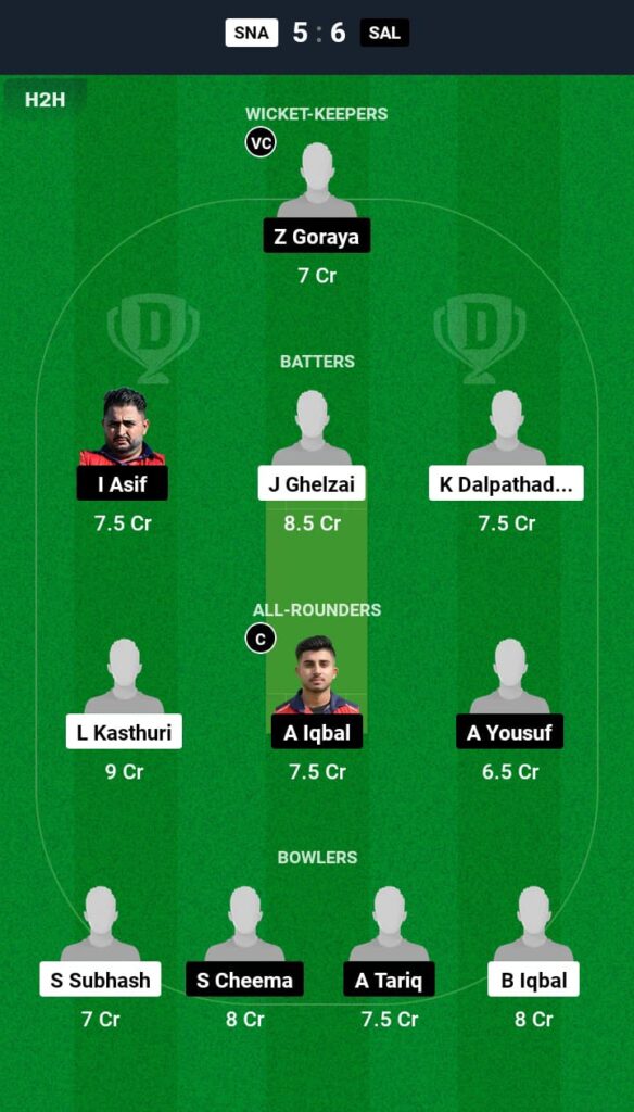 SAN vs SAL Dream11