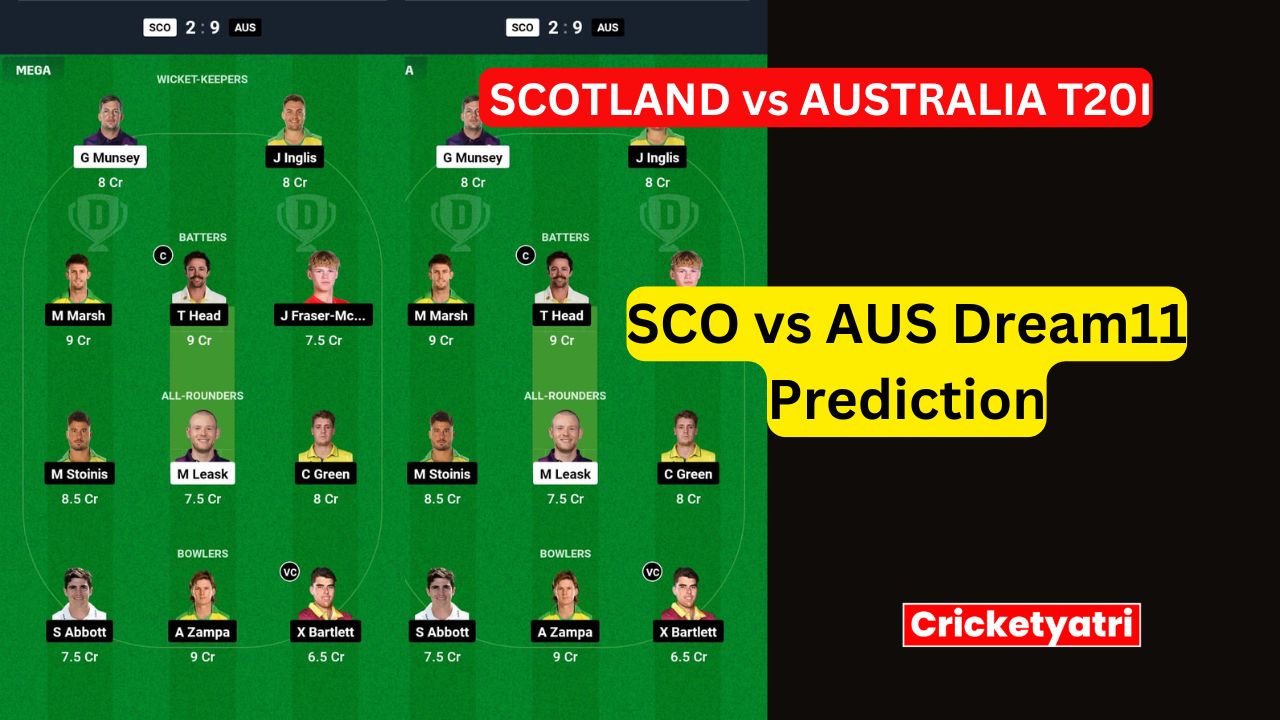 SCO vs AUS Dream11