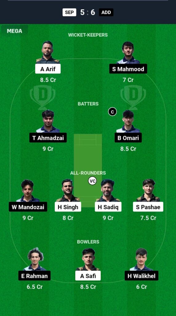 SEP vs ADD Dream11 