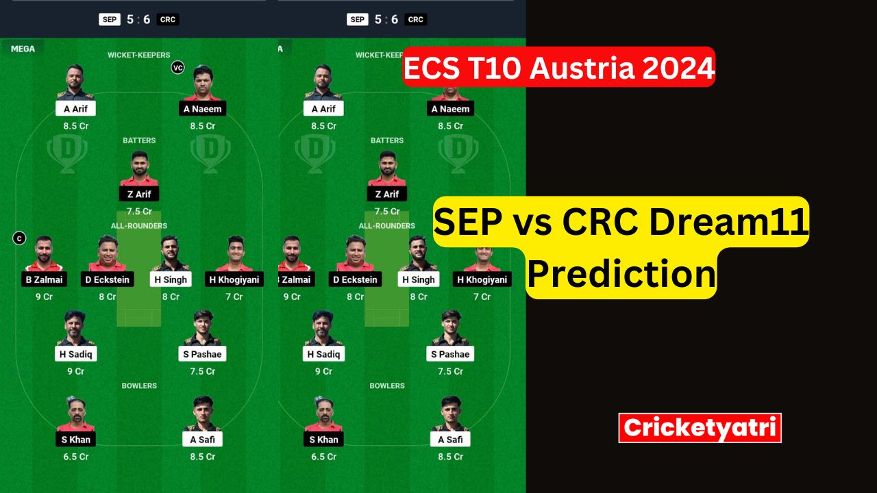 SEP vs CRC Dream11