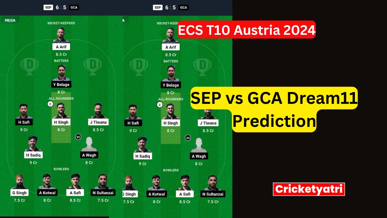 SEP vs GCA Dream11