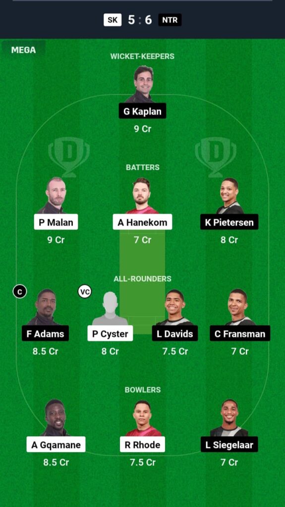 SK vs NTR Dream11