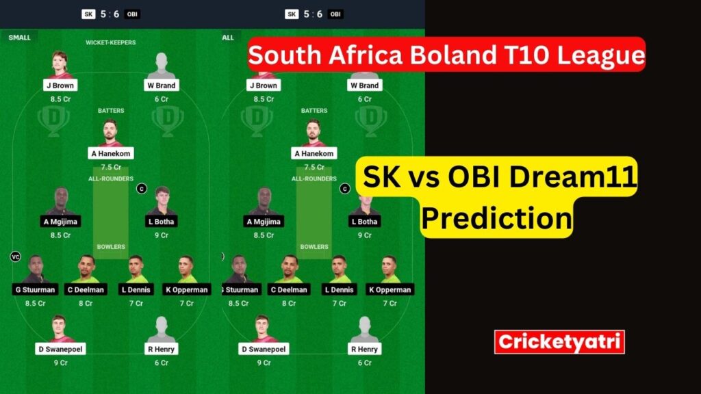 SK vs OBI Dream11