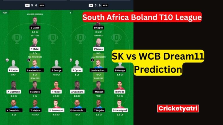 SK vs WCB Dream11