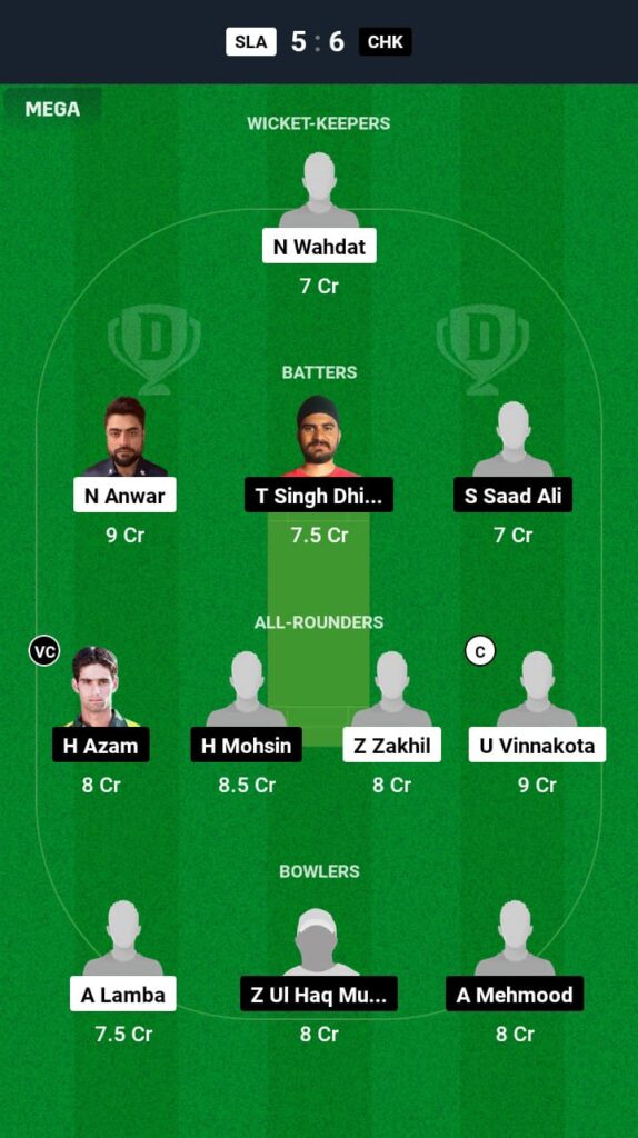 SLA vs CHK Dream11