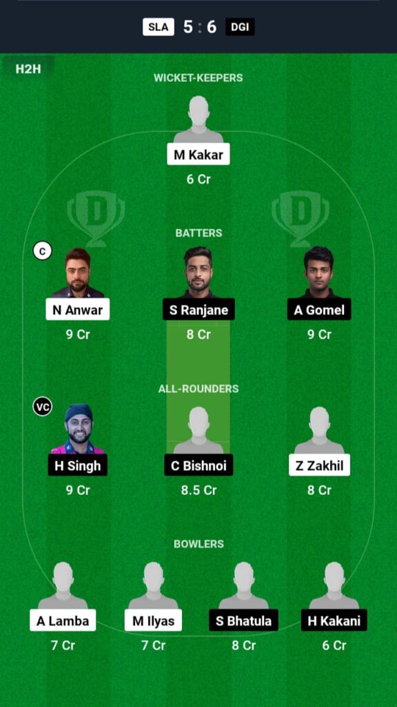 SLA vs DGI Dream11