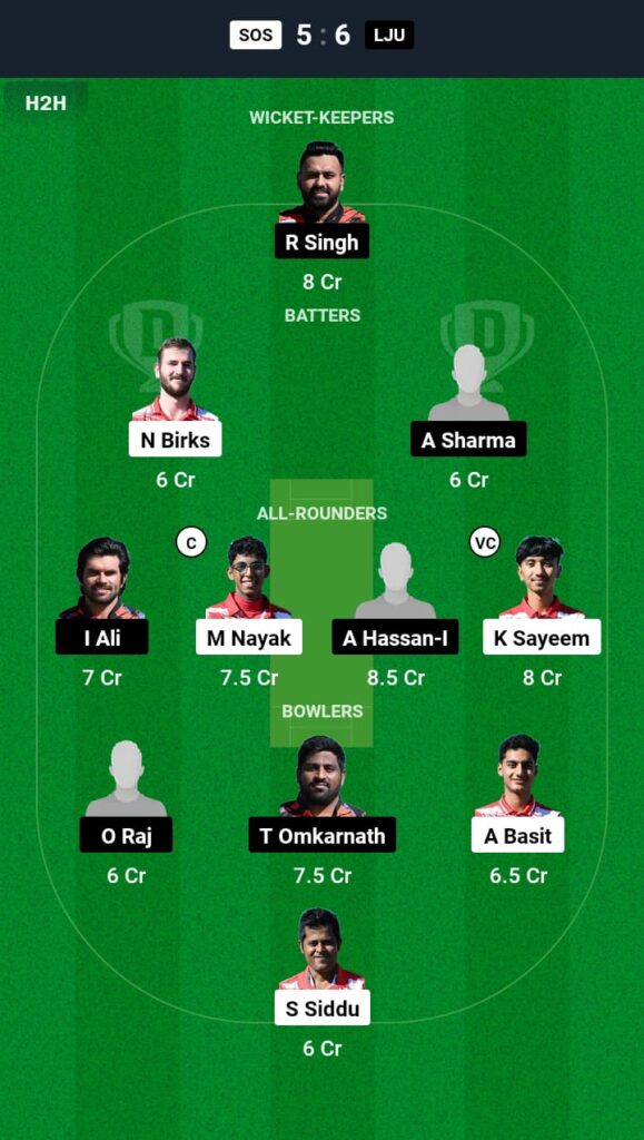 SOS vs LJU Dream11