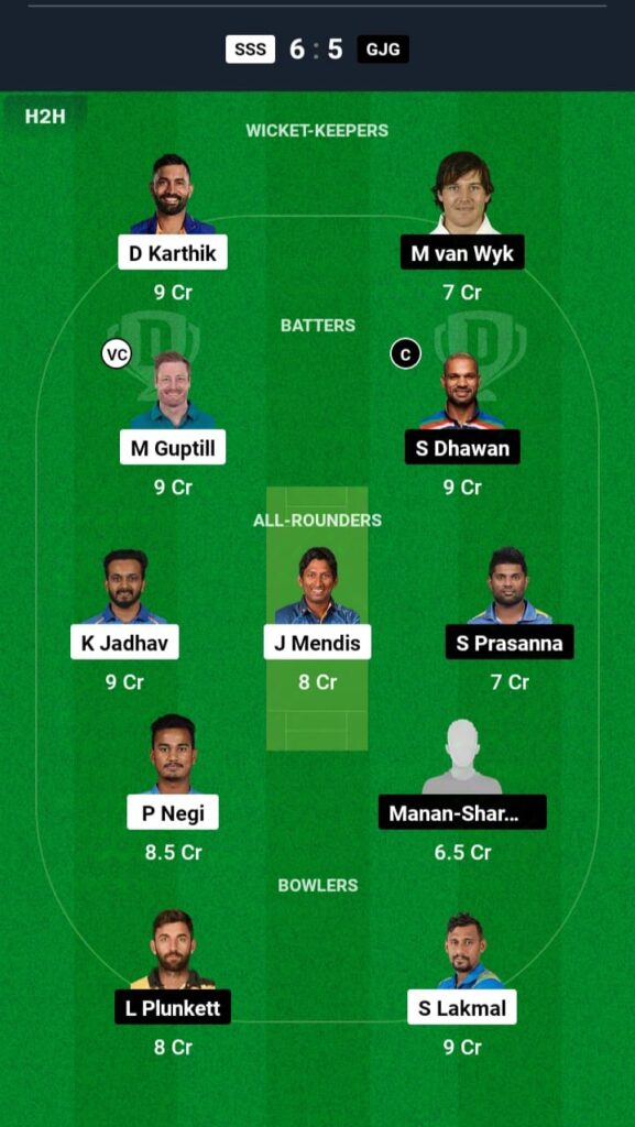 SSS vs GJG Dream11