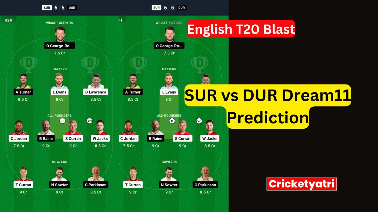 SUR vs DUR Dream11