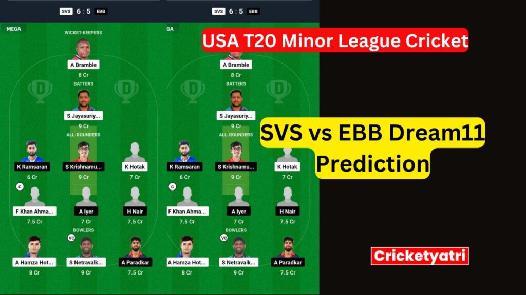 SVS vs EBB Dream11