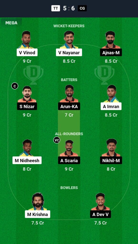 TT vs CG Dream11