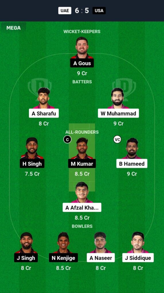 UAE vs USA Dream11