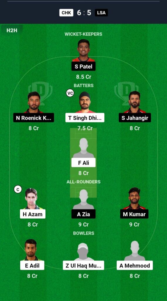 CHK vs LSA Dream11 