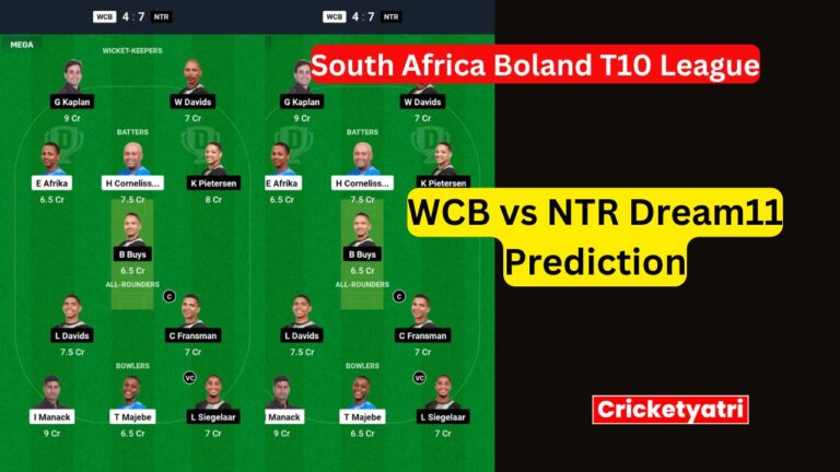 WCB vs NTR Dream11