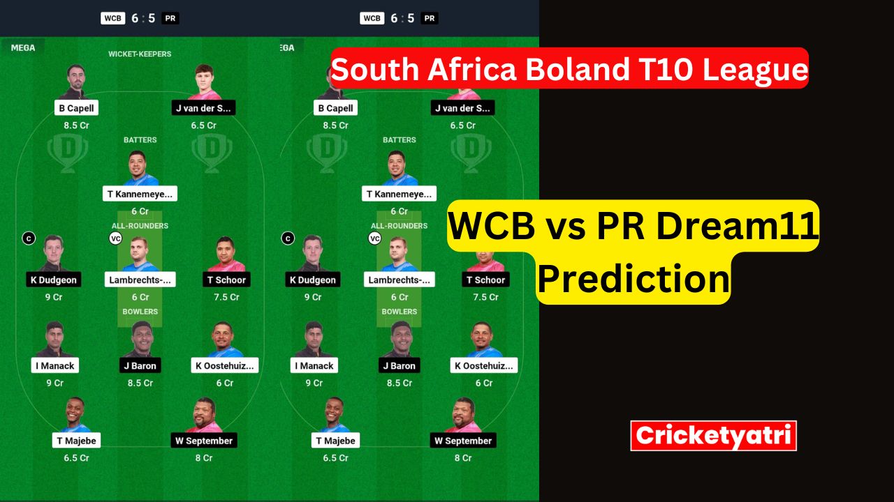 WCB vs PR Dream11